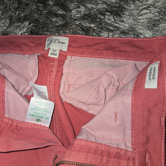 J.Crew Vintage Straight Pink Pants - Picture 2 of 8